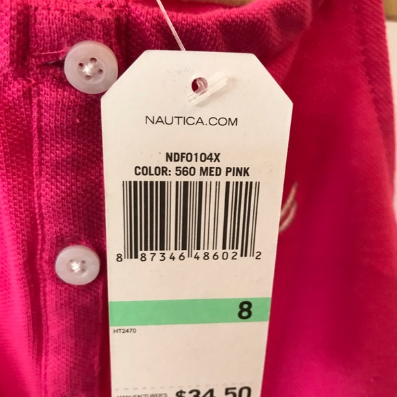 Nautica romper Style NDF0104X color is pink - Picture 4 of 6
